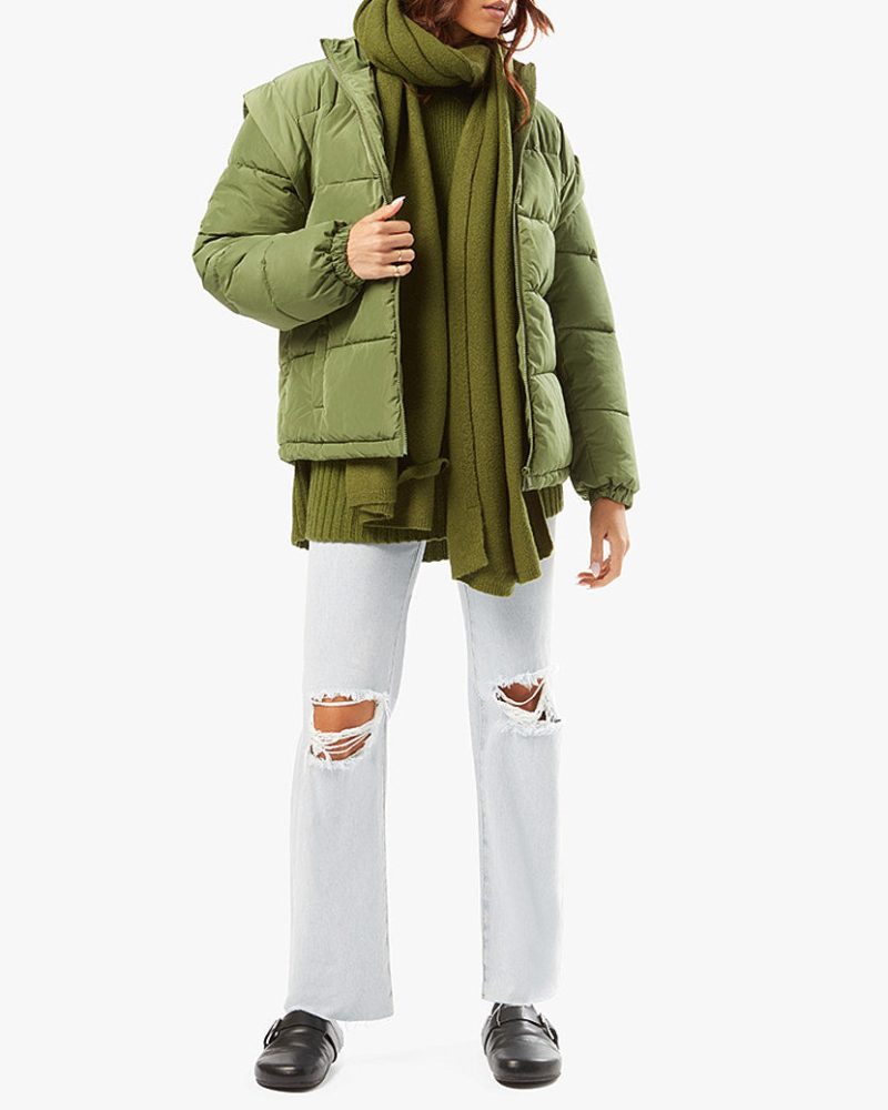 Snap Off Sleeve Puffer Jacket Basil WWT48 3 0906