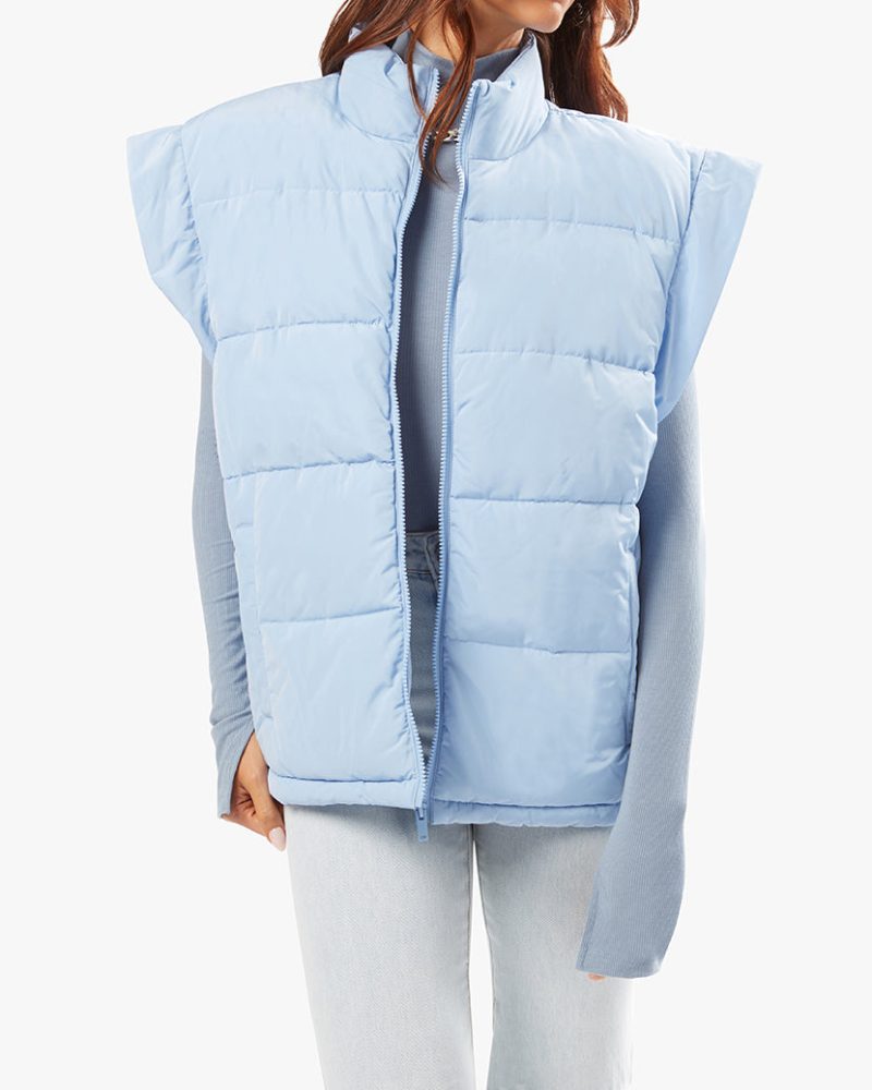 Snap Off Sleeve Puffer Jacket Blue Bell WWT48 35439