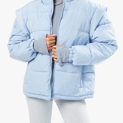 Snap Off Sleeve Puffer Jacket Blue Bell WWT48 35457