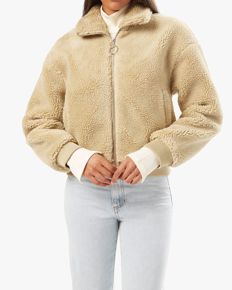 Teddy Bomber Jacket Oat WWT37 15889 f1d7259f 757b 4b7b 83d2 cf4b6236f86d