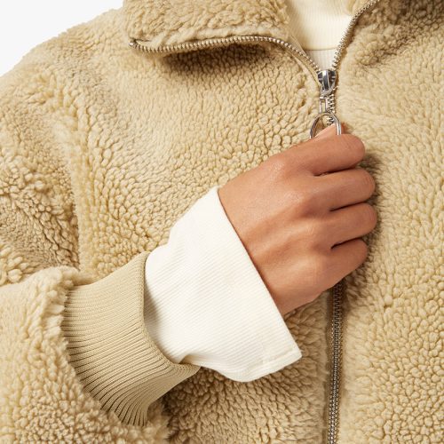 Teddy Bomber Jacket Oat WWT37 15904