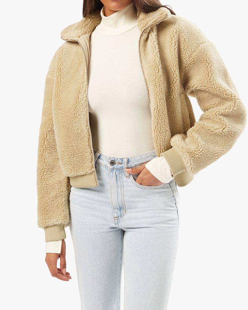 Teddy Bomber Jacket Oat WWT37 15908