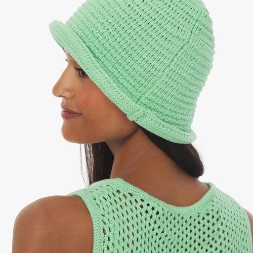 crochetruchedcroptop crochetshorts buckethat mintgreen23